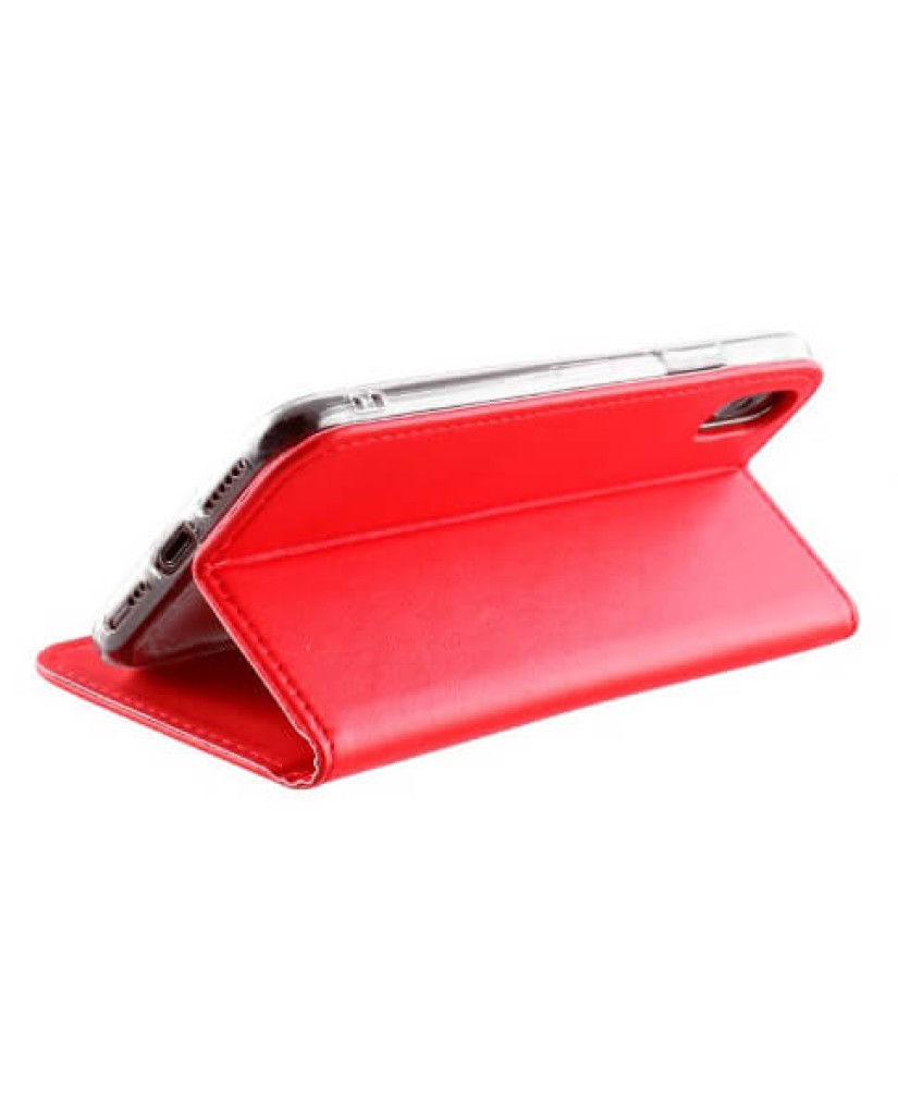 ΘΗΚΗ SAMSUNG A7 2018 A750 6.0" - POCKET MAGNET BOOK STAND – RED