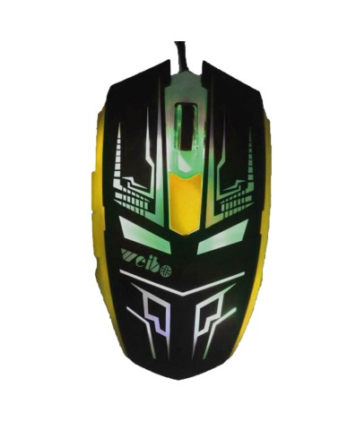  Ενσύρματο Ποντίκι Με LED 6D Gaming Mouse DEADPOOL Σχέδιο - Κίτρινο/Μαύρο