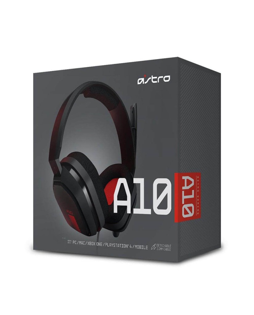 ASTRO A10 - GAMING HEADSET ΓΙΑ PC / PS4 / XBOX ONE / SMARTPHONES – ΓΚΡΙ & KOKKINO