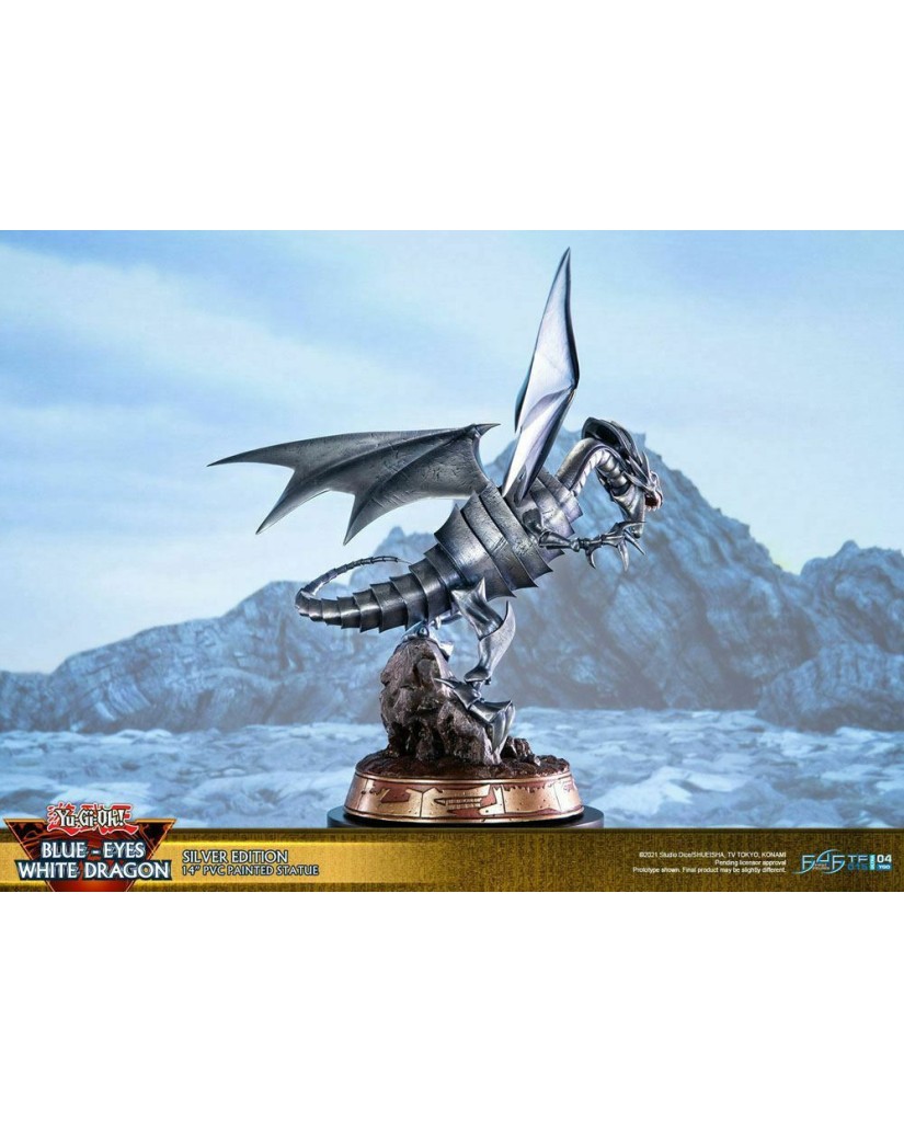 First4Figures - Yu-Gi-Oh! Blue Eyes White Dragon (Silver Edition) Φιγούρα ύψους 35cm (YGOBEWST)