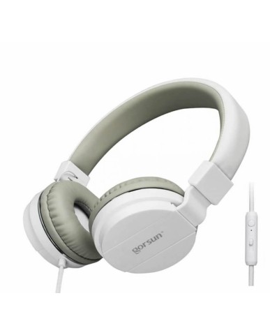 Ακουστικά με Μικρόφωνο GORSUN GS-779 Συμβατά με PS4/MP3/PC/Tablet/Laptop/iPad/iPod/Κινητά Τηλέφωνα - Λευκό