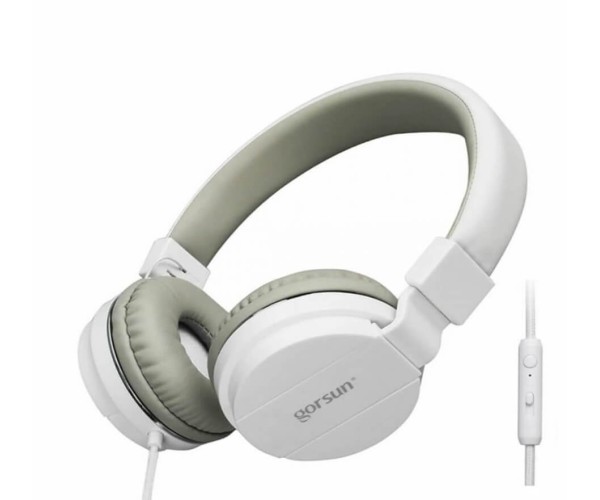 Ακουστικά με Μικρόφωνο GORSUN GS-779 Συμβατά με PS4/MP3/PC/Tablet/Laptop/iPad/iPod/Κινητά Τηλέφωνα - Λευκό