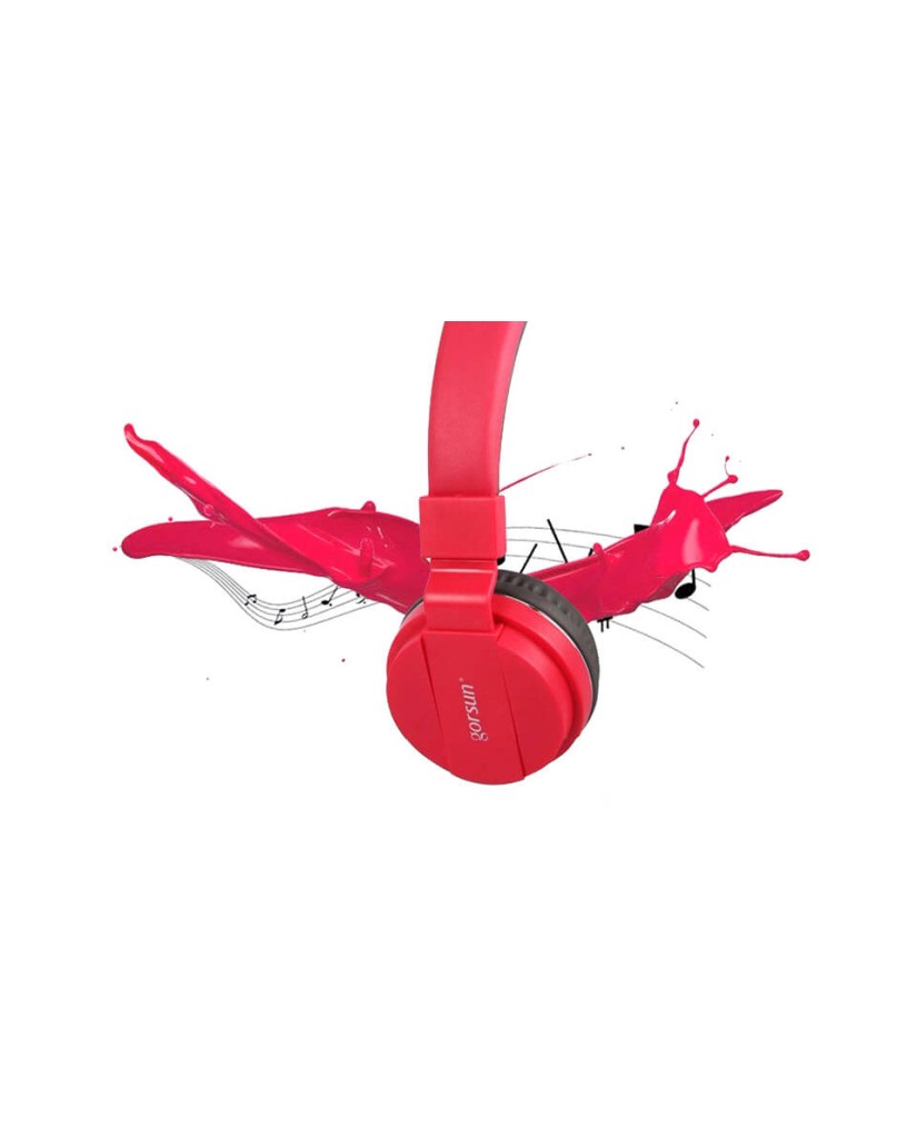 Ακουστικά με Μικρόφωνο GORSUN GS-779 Συμβατά με PS4/MP3/PC/Tablet/Laptop/iPad/iPod/Κινητά Τηλέφωνα - Ροζ
