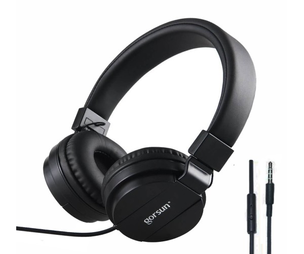 Ακουστικά με Μικρόφωνο GORSUN GS-779 Συμβατά με PS4/MP3/PC/Tablet/Laptop/iPad/iPod/Κινητά Τηλέφωνα - Μαύρο