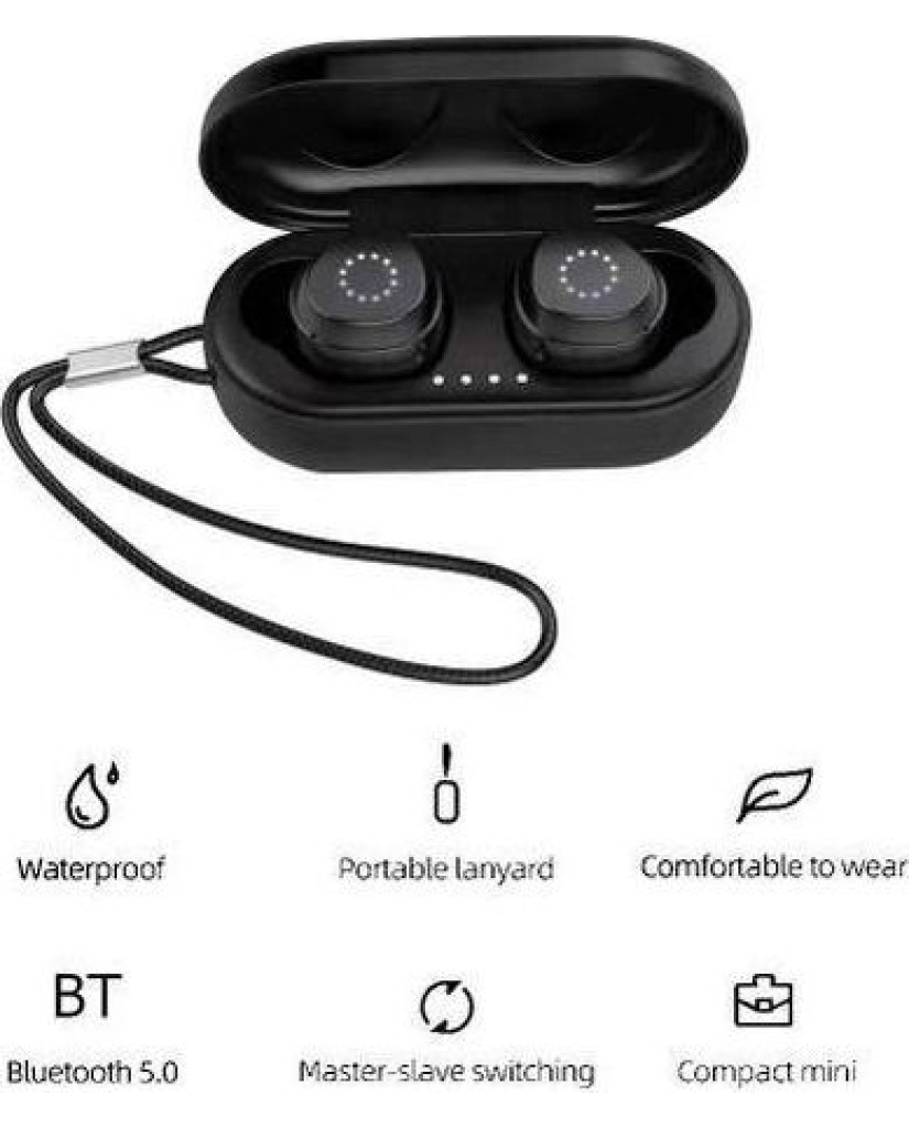 Ασύρματα Αδιάβροχα Ακουστικά Joyroom Bluetooth 5.0 JR-TL1 TWS Wireless Earphone - Μαύρο