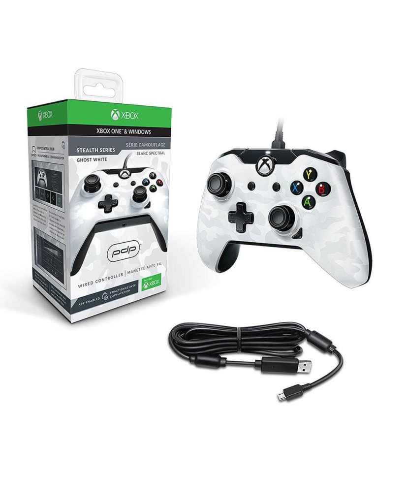 PDP Xbox One & PC Wired Controller Stealth Series - Ghost White