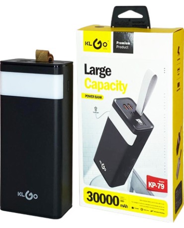 Power Bank 30000mAh με 2 Θύρες USB-A KLGO KP-79 - Μαύρο