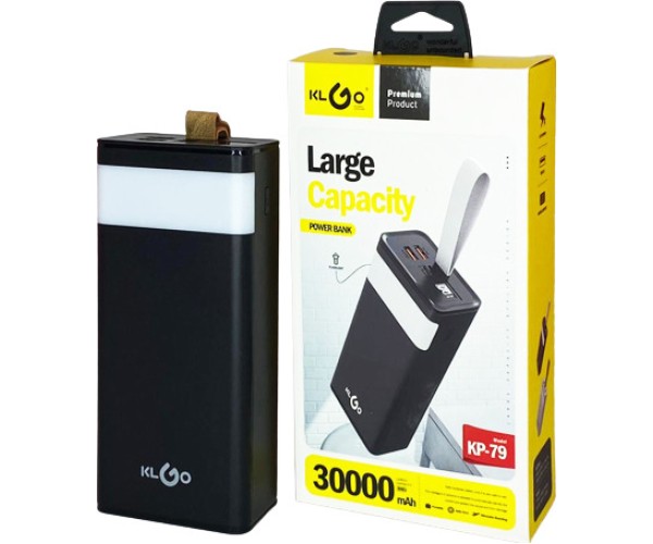 Power Bank 30000mAh με 2 Θύρες USB-A KLGO KP-79 - Μαύρο