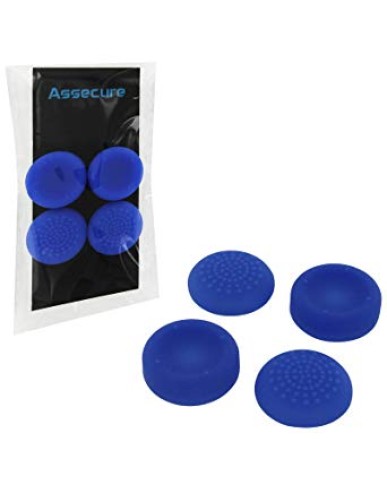 SILICONE THUMB GRIPS CONCAVE & CONVEX ASSECURE ΓΙΑ ΧΕΙΡΙΣΤΗΡΙΑ PS4/PS3/PS2/XBOX ONE/XBOX 360/SWITCH - ΜΠΛΕ