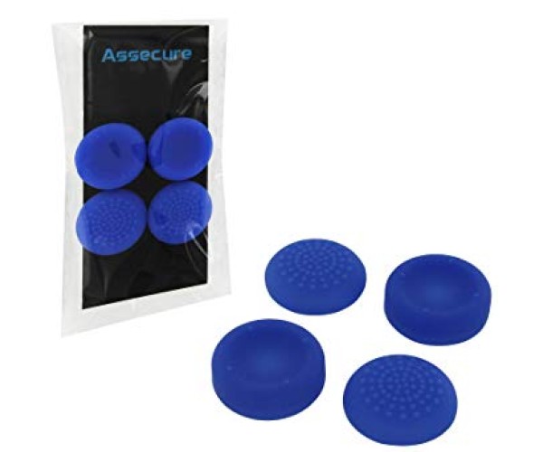 SILICONE THUMB GRIPS CONCAVE & CONVEX ASSECURE ΓΙΑ ΧΕΙΡΙΣΤΗΡΙΑ PS4/PS3/PS2/XBOX ONE/XBOX 360/SWITCH - ΜΠΛΕ