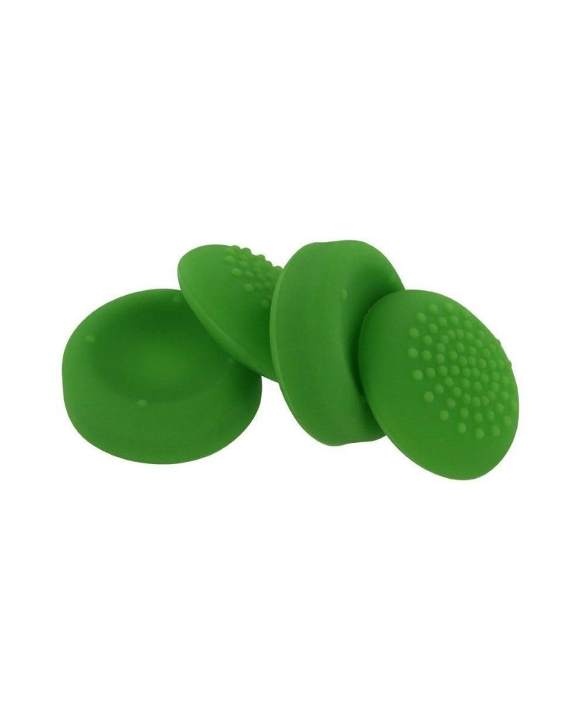 SILICONE THUMB GRIPS CONCAVE & CONVEX ASSECURE ΓΙΑ ΧΕΙΡΙΣΤΗΡΙΑ PS4/PS3/PS2/XBOX ONE/XBOX 360/SWITCH - ΠΡΑΣΙΝO