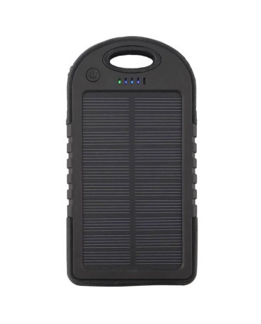 Solar Charger Powerbank - Αδιάβροχος Ηλιακός Φορτιστής 25000mAh με Επένδυση από Καουτσούκ - Μαύρο