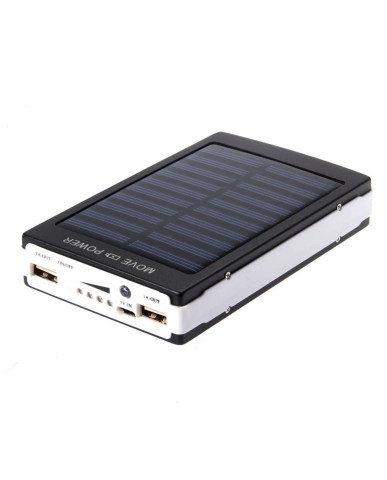 Solar Charger Led Flashlight - Ηλιακός Φορτιστής Υψηλής Ισχύος 20000MAH με φακό LED - Μαύρο