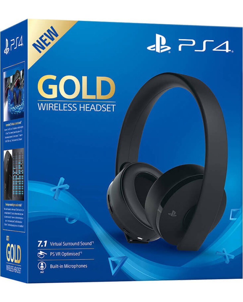 SONY PS4 WIRELESS HEADSET 7.1 GOLD VERSION - BLACK EDITION