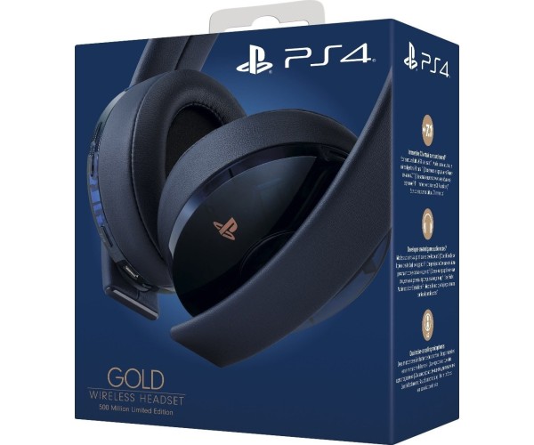 SONY PS4 GOLD WIRELESS HEADSET 500 MILLION LIMITED EDITION 7.1 – ΜΑΥΡΟ