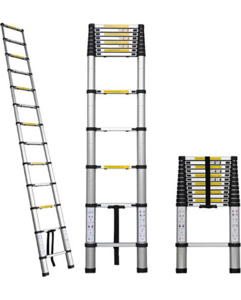 Τηλεσκοπική Σκάλα Αλουμινίου 15 Σκαλιών με Μέγιστο Ύψος 4.4m TL44