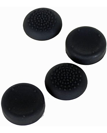 SILICONE THUMB GRIPS CONCAVE & CONVEX ASSECURE ΓΙΑ ΧΕΙΡΙΣΤΗΡΙΑ PS4/PS3/PS2/XBOX ONE/XBOX 360/SWITCH - ΜΑΥΡΟ