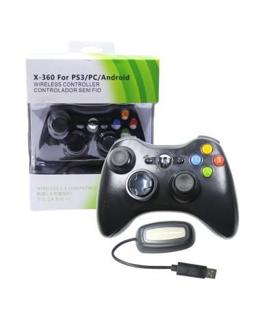 Ασύρματο Χειριστήριο Xbox 360 Συμβατό και στο PC/PS3 Περιλαμβάνει USB Stick - Μαύρο