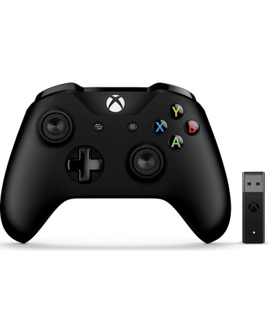 Microsoft Xbox One Wireless Controller για Windows 10 + Adapter 4N7-00002 - Μαύρο