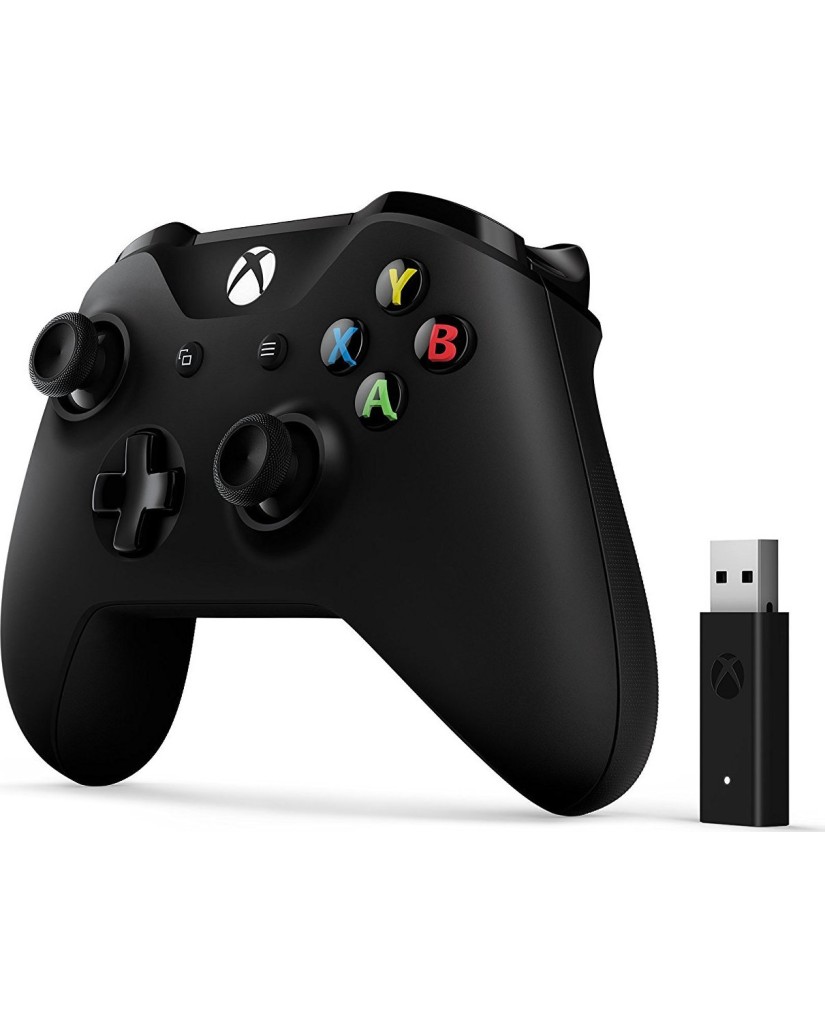 Microsoft Xbox One Wireless Controller για Windows 10 + Adapter 4N7-00002 - Μαύρο
