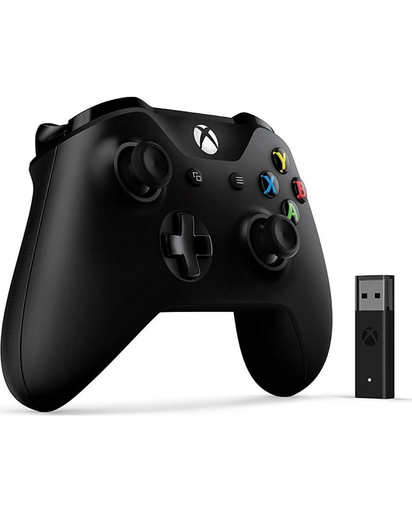 Microsoft Xbox One Wireless Controller για Windows 10 + Adapter 4N7-00002 - Μαύρο