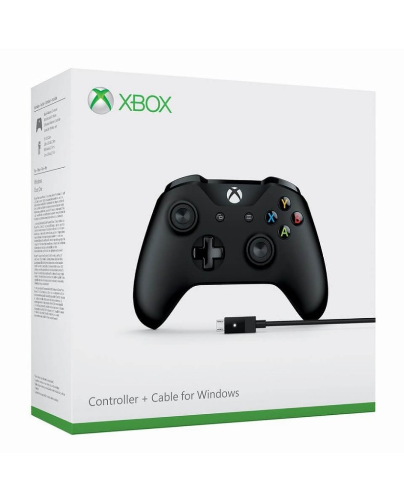 Microsoft Xbox One Wireless Controller + Cable For Windows - Μαύρο