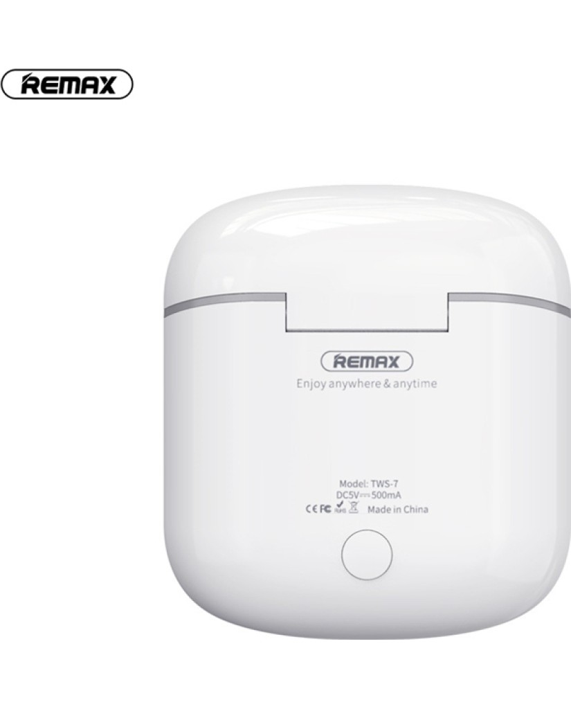 Ασύρματα Ακουστικά Bluetooth V5.0 Remax TWS-7 Earphone Stereo Touch Control Earbuds Για όλα τα Κινητά + Iphone - Λευκό
