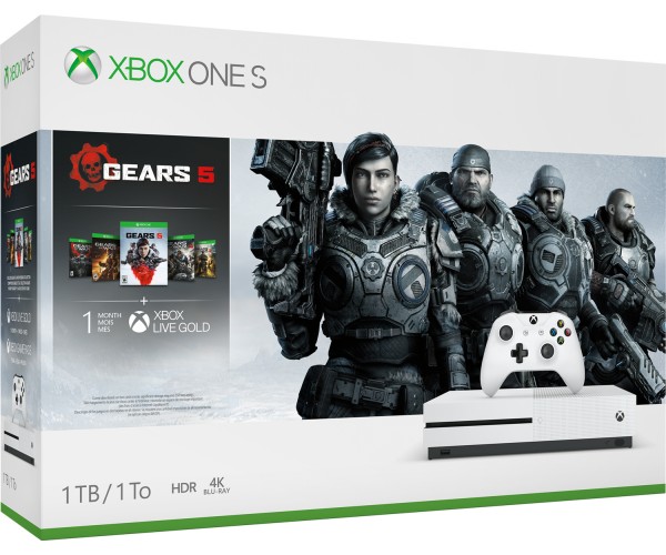 MICROSOFT XBOX ONE S ΚΟΝΣΟΛΑ 1TB GEARS OF WAR 5 CONSOLE BUNDLE ΠΕΡΙΛΑΜΒΑΝΕΙ GEARS OF WAR ULTIMATE 2, 3, 4, 5 DLC - ΛΕΥΚΟ