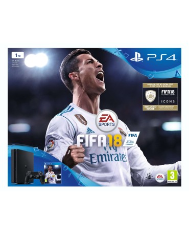 Sony PlayStation 4 - 1TB Slim + FIFA 18 Ultimate Team Icons