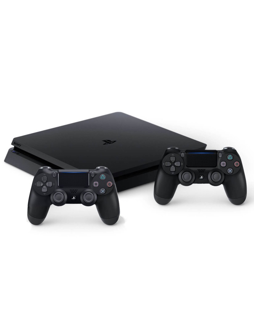Sony PlayStation 4 - 1TB Slim Black + FIFA 19 + 2 Χειριστήρια DualShock 4 + PS PLUS VOUCHER