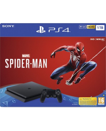 Sony PlayStation 4 - 1TB Slim Black + Marvel's Spider-Man