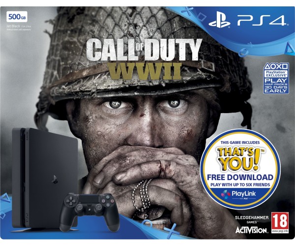 Sony PlayStation 4 - 500GB Slim + Call of Duty WWII + Δώρο Knowledge is Power