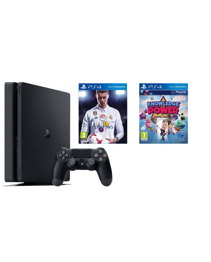 Sony PlayStation 4 - 500GB Slim + FIFA 18 Ultimate Team Icons + Δώρο Playstation Plus 14 Days + Δώρο Knowledge is Power