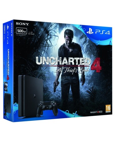 Sony PlayStation 4 - 500GB Slim FW 3.55 + Uncharted 4