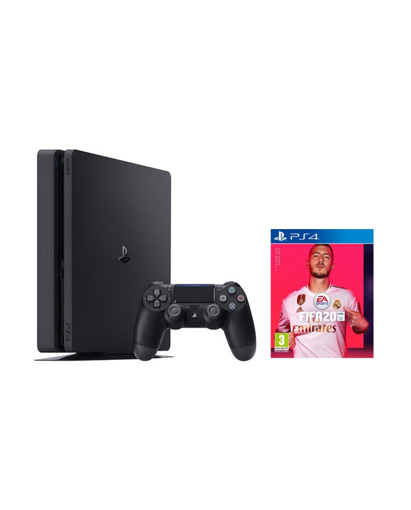 Sony PlayStation 4 - 500GB Slim + Fifa 20 + VOUCHER CODE + Δώρο Playstation Plus 14 Days