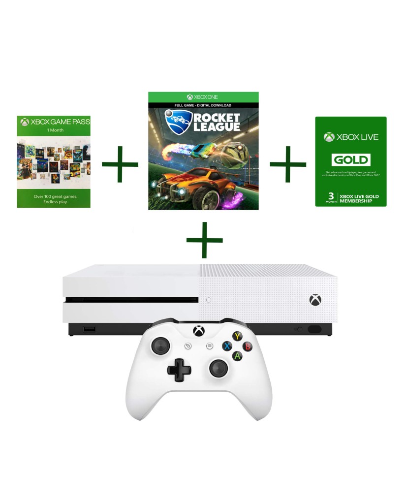 MICROSOFT XBOX ONE S ΚΟΝΣΟΛΑ - 1TB & ROCKET LEAGUE ΠΕΡΙΛΑΜΒΑΝΕΙ 3 MONTH GOLD & 1 MONTH GAME PASS