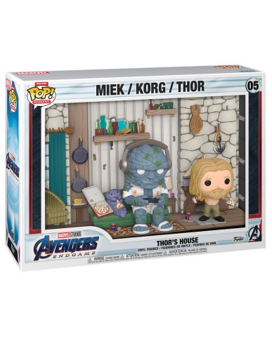 Funko Pop! Moment Deluxe: Marvel Avengers Endgame - Thor’s House (Miek / Korg / Thor) #05 Vinyl Figures